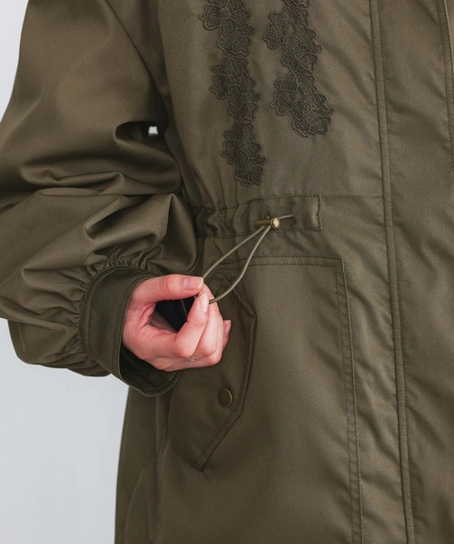 somari imagination（ソマリ イマジネーション）の「『レースモチーフモッズコート』（モッズコート・レディース・カーキ/ブラック・FREE）」の13枚目の写真