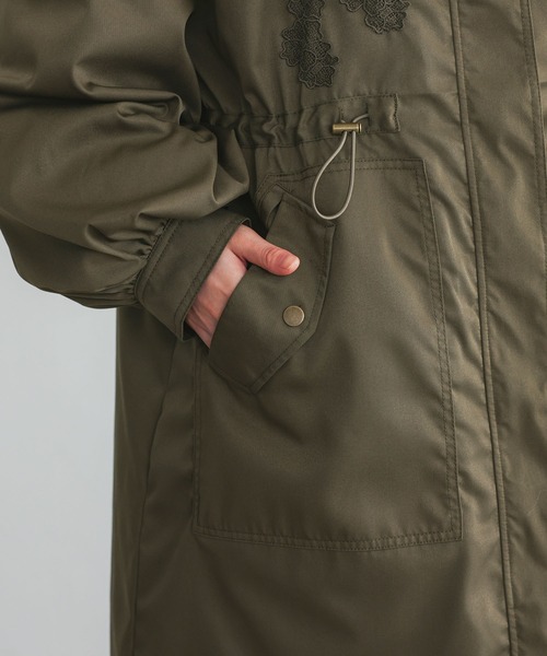 somari imagination（ソマリ イマジネーション）の「『レースモチーフモッズコート』（モッズコート・レディース・カーキ/ブラック・FREE）」の14枚目の写真