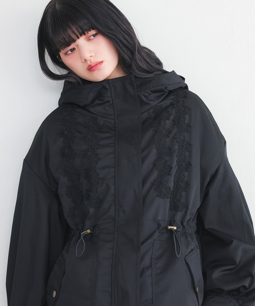 somari imagination（ソマリ イマジネーション）の「『レースモチーフモッズコート』（モッズコート・レディース・カーキ/ブラック・FREE）」の21枚目の写真