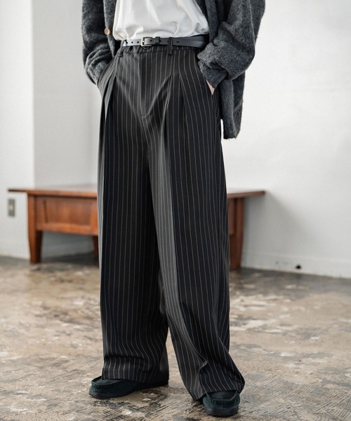 セミワイド2タックストレートスラックス（スラックス）｜Rocky Monroe