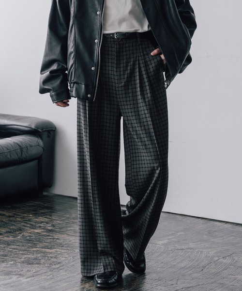 Rocky Monroe(ロッキーモンロー)の「新色追加 セミワイド2タックイージーストレートスラックス(スラックス・メンズ・ストライプ/ブラック/ブラウン/チャコールグレー/アイボリー/チャコール/グレー/ワイン/グレイッシュベージュ/チェック/ダークグリーン・XL/L/M)」の11枚目の写真