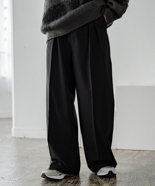 セミワイド2タックストレートスラックス（スラックス）｜Rocky Monroe