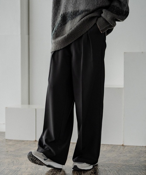 Rocky Monroe(ロッキーモンロー)の「新色追加 セミワイド2タックイージーストレートスラックス(スラックス・メンズ・ストライプ/ブラック/ブラウン/チャコールグレー/アイボリー/チャコール/グレー/ワイン/グレイッシュベージュ・XL/L/M)」の15枚目の写真