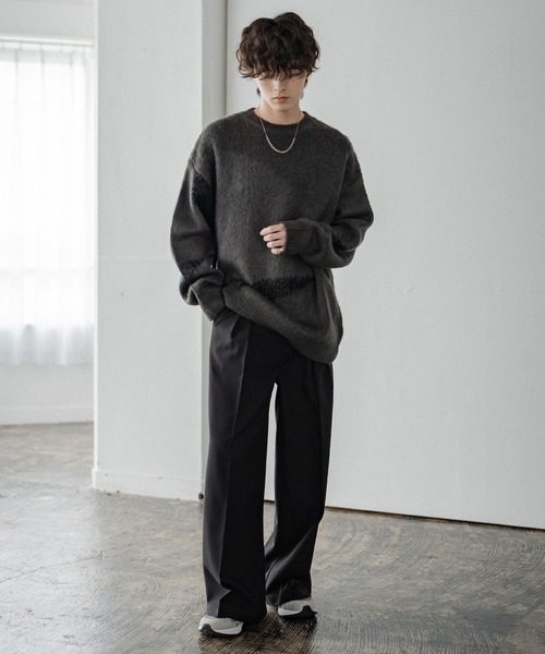 Rocky Monroe(ロッキーモンロー)の「新色追加 セミワイド2タックイージーストレートスラックス(スラックス・メンズ・ストライプ/ブラック/ブラウン/チャコールグレー/アイボリー/チャコール/グレー/ワイン/グレイッシュベージュ・XL/L/M)」の17枚目の写真