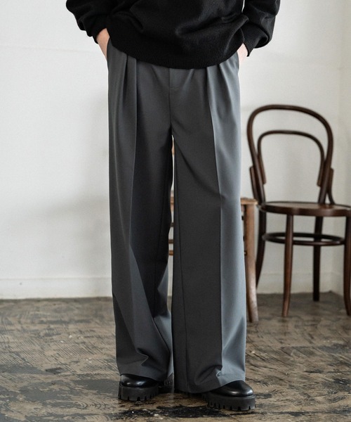 セミワイド2タックストレートスラックス（スラックス）｜Rocky Monroe