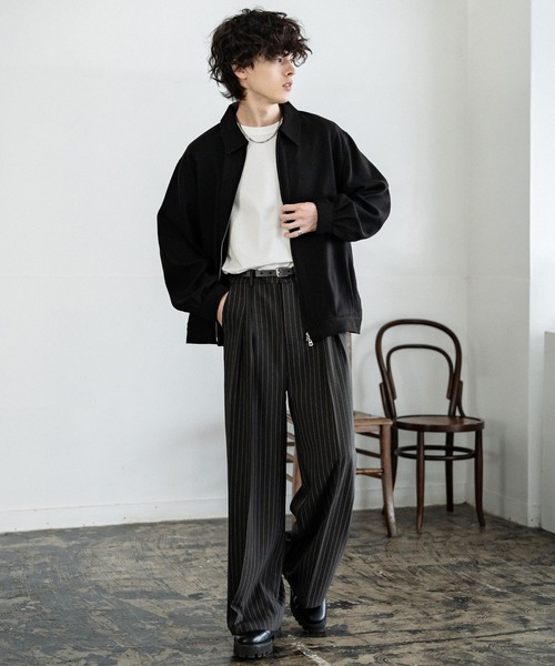 新色追加 セミワイド2タックイージーストレートスラックス（スラックス