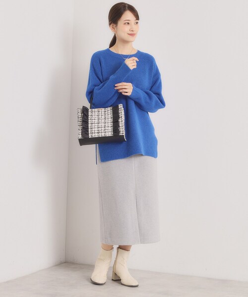 ITS'DEMO（イッツデモ）の「◆フリルツイードミニトート（ハンドバッグ・レディース・ボルドー/アイボリー/ブラック・00）」の6枚目の写真