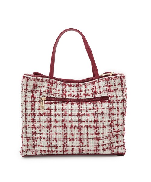 ITS'DEMO（イッツデモ）の「◆フリルツイードミニトート（ハンドバッグ・レディース・ボルドー/アイボリー/ブラック・00）」の15枚目の写真