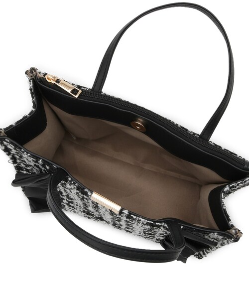 ITS'DEMO（イッツデモ）の「◆フリルツイードミニトート（ハンドバッグ・レディース・ボルドー/アイボリー/ブラック・00）」の19枚目の写真