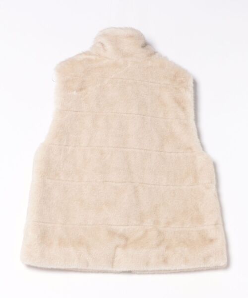 M.deux（エムドゥ）の「ボーダーキルトファーベスト（その他アウター・レディース・キャメル/ライトベージュ・MEDIUM）」の14枚目の写真