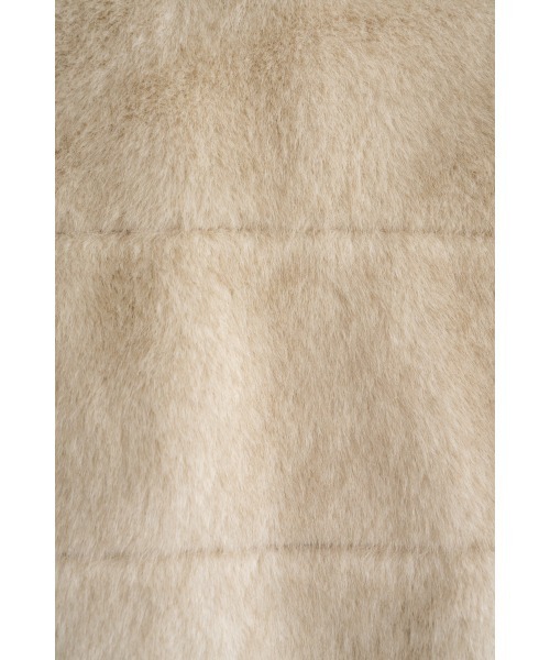 M.deux（エムドゥ）の「ボーダーキルトファーベスト（その他アウター・レディース・キャメル/ライトベージュ・MEDIUM）」の12枚目の写真