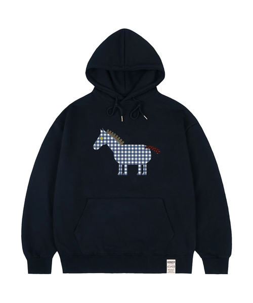 GRAVER（グレーバー）の「[ユニセックス]PAPER PONY フードパーカー_7カラー（パーカー・レディース・ホワイト/ライトグレー/ブラック/ネイビー/ブラウン/アイボリー/ワインレッド・SMALL/MEDIUM/LARGE）」の6枚目の写真