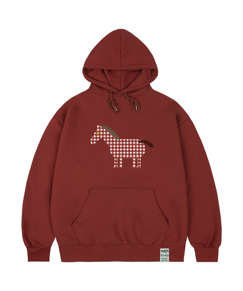GRAVER（グレーバー）の「[ユニセックス]PAPER PONY フードパーカー_7カラー（パーカー・レディース・ホワイト/ライトグレー/ブラック/ネイビー/ブラウン/アイボリー/ワインレッド・SMALL/MEDIUM/LARGE）」の7枚目の写真