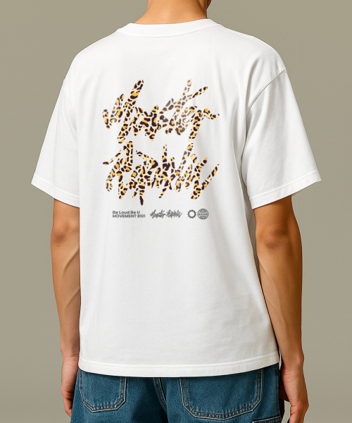 MONSTER REPUBLIC(モンスターリパブリック)の「レオパードロゴイエローティーシャツホワイト_8101(Tシャツ/カットソー・レディース・その他・X-LARGE/SMALL/MEDIUM/LARGE)」の4枚目の写真