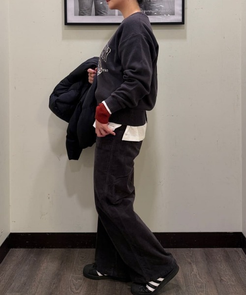 SOMETHING(サムシング)の「SOMETHING(サムシング)【レディース】「BODYFIRE」ベイカーワイドパンツ(その他パンツ・レディース・ダークグレー・XS/S/M/L)」の18枚目の写真