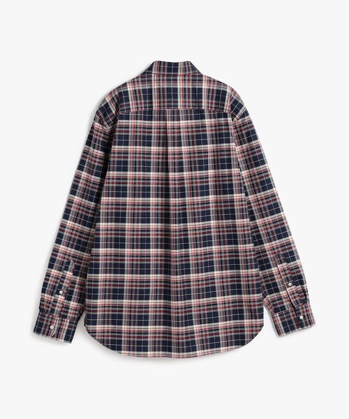 TOMMY HILFIGER（トミーヒルフィガー）の「コットンオックスフォードヘリテージプレイドルーズフィットシャツ（シャツ/ブラウス・メンズ・ブラック系その他2/ブルー・X-LARGE/SMALL/MEDIUM/LARGE）」の3枚目の写真