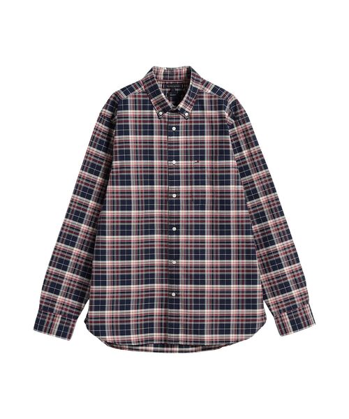 TOMMY HILFIGER（トミーヒルフィガー）の「コットンオックスフォードヘリテージプレイドルーズフィットシャツ（シャツ/ブラウス・メンズ・ブラック系その他2/ブルー・X-LARGE/MEDIUM/SMALL/LARGE）」の6枚目の写真
