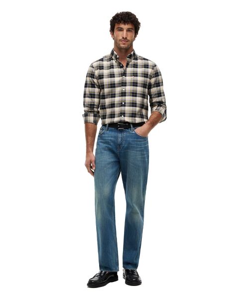 TOMMY HILFIGER（トミーヒルフィガー）の「コットンオックスフォードヘリテージプレイドルーズフィットシャツ（シャツ/ブラウス・メンズ・ブラック系その他2/ブルー・X-LARGE/MEDIUM/SMALL/LARGE）」の8枚目の写真