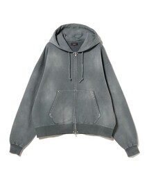 BEAMS | フェード リベット フルジップアップ フーディ 【ワイドショートフィット】(パーカー)