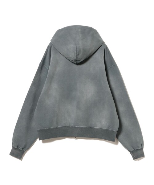 BEAMS(ビームス)の「フェード リベット フルジップアップ フーディ 【ワイドショートフィット】(パーカー・メンズ・グレー/グリーン・S/M/XL/L)」の6枚目の写真