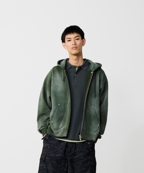 beams フェード加工　パーカー　短丈 BEAMS（ビームス）Damage Short Hoodie（トップス パーカー）通販｜BEAMS