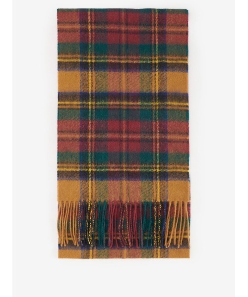 Barbour(バブアー)の「ラムズ ウール / カシミヤ ニューチェック マフラー(4色展開)(マフラー・メンズ・ブラック/グリーン/ベージュ/イエロー・ONE SIZE)」の22枚目の写真