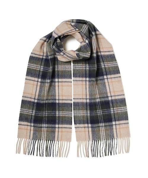 ラムズ ウール / カシミヤ ニューチェック マフラー（4色展開