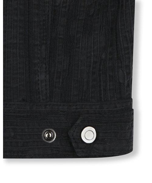 BESLOW(ビースロー)の「WASHED LINEN JACQUARD WORK JACKET BLACK(その他アウター・メンズ・その他・SMALL/MEDIUM/LARGE/X-LARGE)」の6枚目の写真