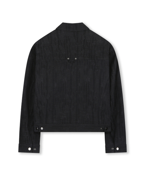 BESLOW(ビースロー)の「WASHED LINEN JACQUARD WORK JACKET BLACK(その他アウター・メンズ・その他・SMALL/MEDIUM/LARGE/X-LARGE)」の8枚目の写真