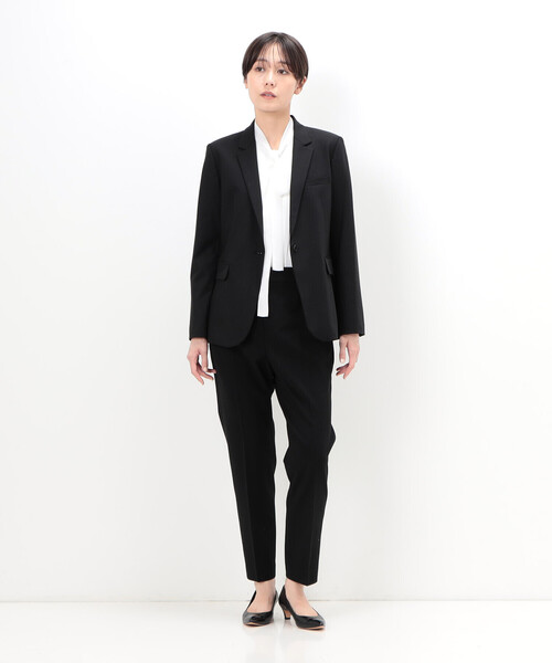 COMME CA(コムサ)の「〔 TALLサイズ 〕 【セットアップ対応】2WAYストレッチトロ ジャケット(その他アウター・レディース・ブラック・13号/15号)」の2枚目の写真