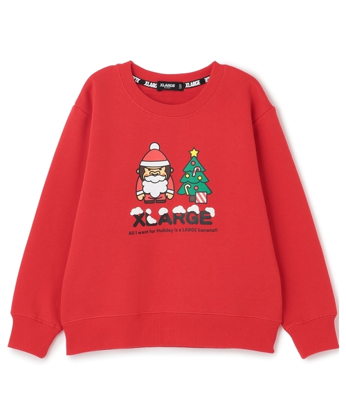 XLARGE KIDS(エクストララージキッズ)の「ホリデイファニーゴリラトレーナー(スウェット・キッズ・レッド/トップグレー・110cm/140cm/120cm/130cm/100cm/90cm/80cm)」の11枚目の写真