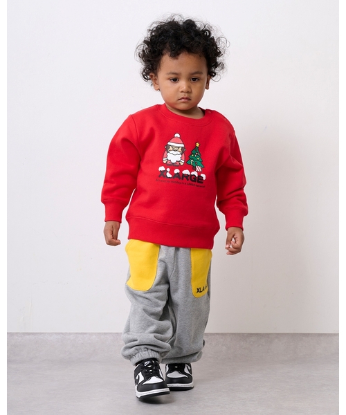 XLARGE KIDS(エクストララージキッズ)の「ホリデイファニーゴリラトレーナー(スウェット・キッズ・レッド/トップグレー・110cm/140cm/120cm/130cm/100cm/90cm/80cm)」の14枚目の写真