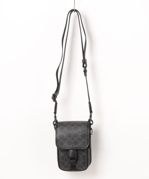 COACH コーチ ショルダーバック ブラック　リーグ フォーン シグネチャー リーグ フォーン クロスボディ バッグ・シグネチャー キャンバス