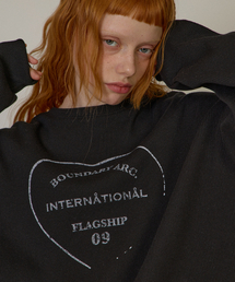 bounDary（バウンダリー）の「ルーズフィットワッフルストリングスウェット [チャコール]（スウェット）」