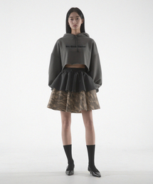 FANSHOW（ファンショー）の「CAMO TIERED MINI SKIRT - PIGMENT BLACK（スカート）」