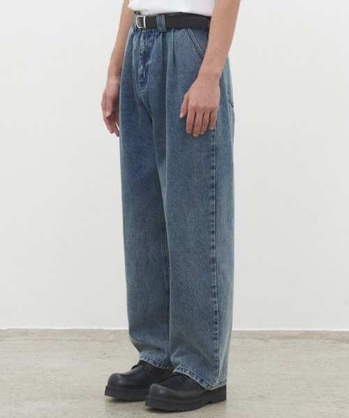 DECET(デケト)の「Dawn 2Pleats Wide Jeans DCPT007STNGRBlue(デニムパンツ・レディース・その他・26/28/30/32/34)」の3枚目の写真