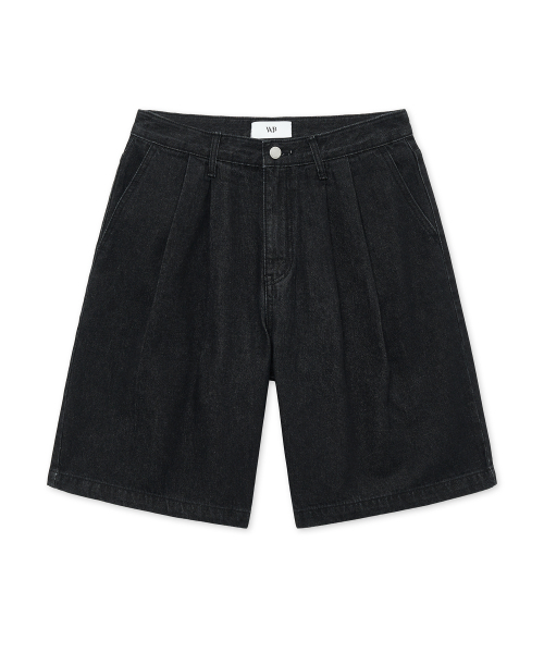 WEST GRAND BOULEVARD(ウエストグランドブルバード)の「ピュアウォッシングツーピンタックデニムショーツ WASHED BLACK(その他パンツ・メンズ・その他・MEDIUM/LARGE/X-LARGE/XX-LARGE)」の1枚目の写真