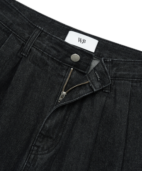 WEST GRAND BOULEVARD(ウエストグランドブルバード)の「ピュアウォッシングツーピンタックデニムショーツ WASHED BLACK(その他パンツ・メンズ・その他・MEDIUM/LARGE/X-LARGE/XX-LARGE)」の4枚目の写真