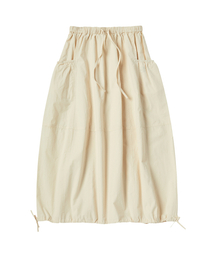 W RIBBON BALLOON SKIRT [CREAM]