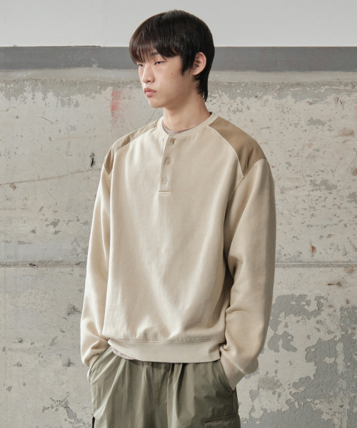 SECONDMONO（セカンドモノローグ）の「コマンドウォッシュドピグメントスウェットシャツ[ベージュ]_SETS041BEIGE（スウェット・レディース・その他・SMALL/MEDIUM/LARGE）」の5枚目の写真