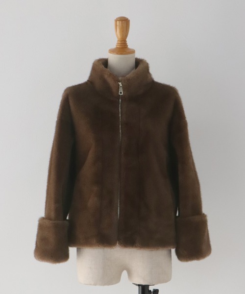 BLUEEAST（ブルーイースト）の「ファージップブルゾン（ブルゾン・レディース・ベージュ/ブラック/ブラウン・MEDIUM）」の12枚目の写真