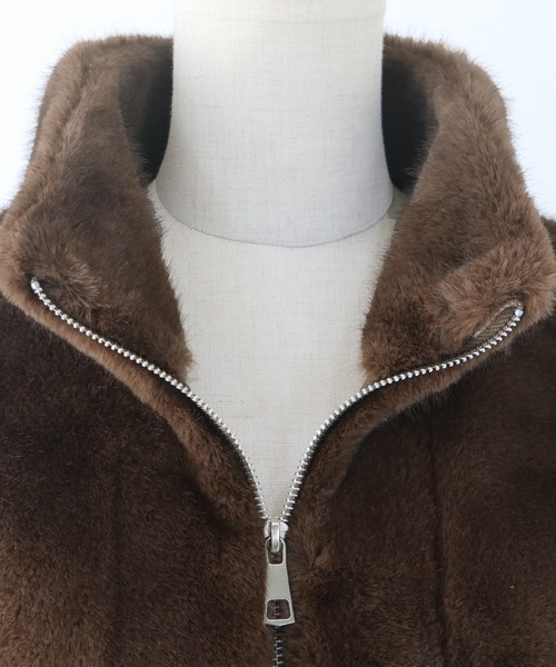 BLUEEAST（ブルーイースト）の「ファージップブルゾン（ブルゾン・レディース・ベージュ/ブラック/ブラウン・MEDIUM）」の8枚目の写真