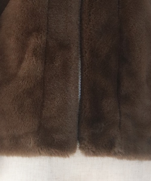 BLUEEAST（ブルーイースト）の「ファージップブルゾン（ブルゾン・レディース・ベージュ/ブラック/ブラウン・MEDIUM）」の7枚目の写真