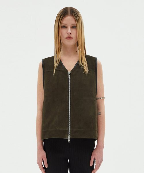 ANDROS(アンドロス)の「Short Zip Vest (Khaki)(ベスト・メンズ・その他・MEDIUM/LARGE)」の2枚目の写真