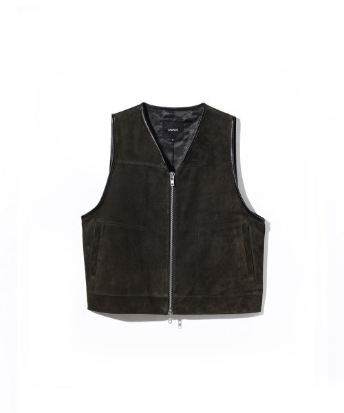 ANDROS(アンドロス)の「Short Zip Vest (Khaki)(ベスト・メンズ・その他・MEDIUM/LARGE)」の3枚目の写真