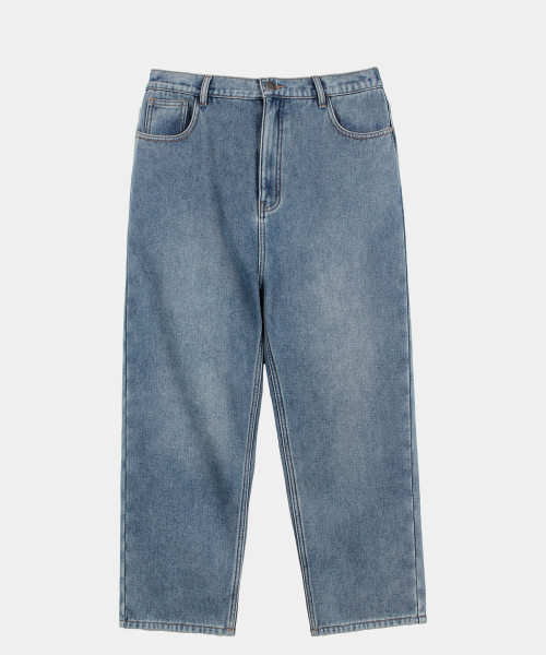 GCLIP(ジクリップ)の「裏起毛バックバンディングテーパードフィットセミワイドデニムパンツ(デニムパンツ・メンズ・ブルー・26/28/30/32/34/36/38)」の5枚目の写真