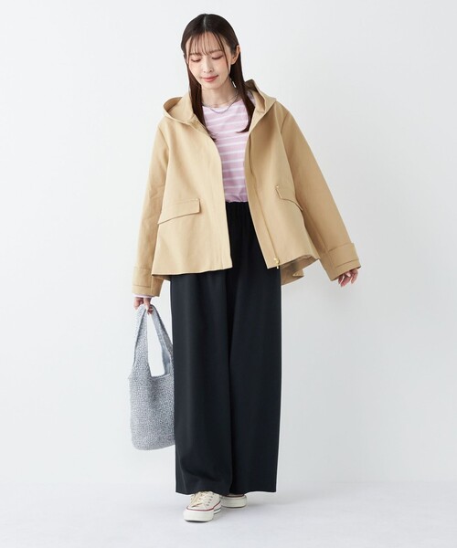 SHIPS Colors(シップス カラーズ)の「SHIPS Colors:〈手洗い可能〉ポリエステル/リネン スラブ ワイド パンツ◇(その他パンツ・レディース・オフホワイト/ネイビー・SMALL/MEDIUM)」の20枚目の写真