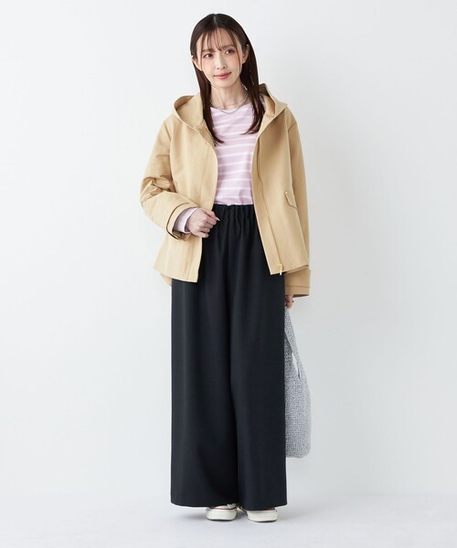 SHIPS Colors(シップス カラーズ)の「SHIPS Colors:〈手洗い可能〉ポリエステル/リネン スラブ ワイド パンツ◇(その他パンツ・レディース・オフホワイト/ネイビー・SMALL/MEDIUM)」の22枚目の写真