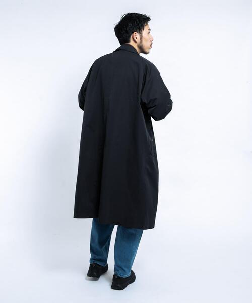 EKAL（エカル）の「SOLOTEXツイルトラベルコート（ステンカラーコート・メンズ・ブラック/ネイビー・MEDIUM/LARGE）」の4枚目の写真