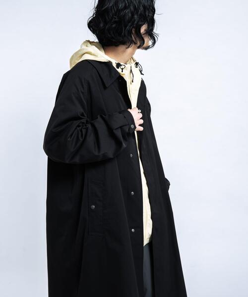 EKAL（エカル）の「SOLOTEXツイルトラベルコート（ステンカラーコート・メンズ・ブラック/ネイビー・MEDIUM/LARGE）」の14枚目の写真